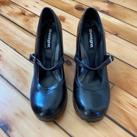 Vintage Y2K 2000s Bongo Platform Mary Jane Heels Size 7.5 - Picture 4 of 5